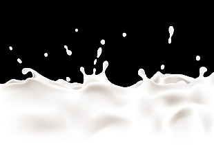 新鲜牛奶卡通透明素材