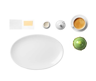 品质餐盘汤品元素