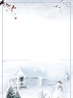 唯美冬季海报背景设计(11)