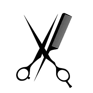 理发店剪刀梳子png元素