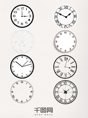 创意简约钟表装饰图案