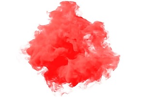 红色水墨烟雾元素