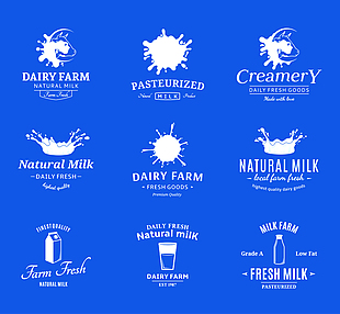 简约创意牛奶制品图标