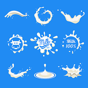 创意时尚牛奶制品图标