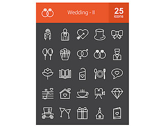 25款婚礼元素图标