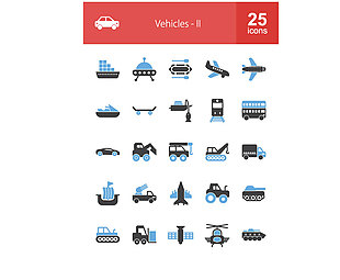 25款交通工具图标素材