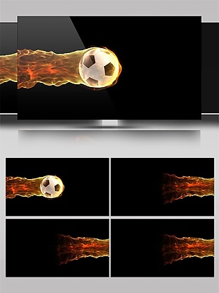 着火的足球高清视频素材
