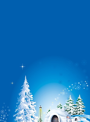 蓝色圣诞节PSD背景设计