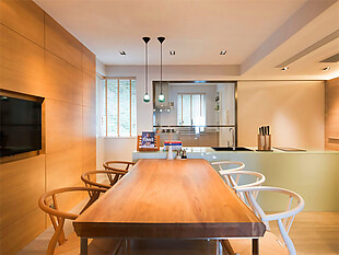 现代简约客厅木制家具室内装修效果图