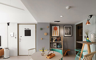 现代时尚客厅米色吊顶室内装修效果图