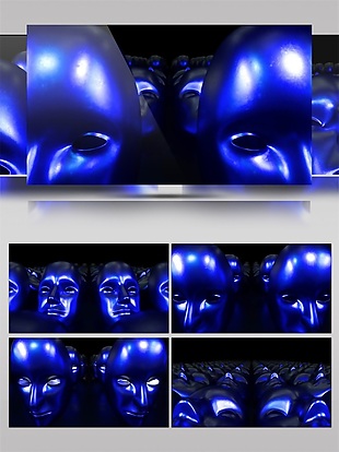 蓝光面具高清视频素材