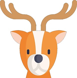 圣诞节麋鹿头像元素设计
