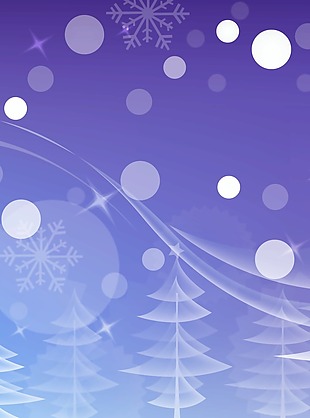 手绘蓝紫色圣诞节背景