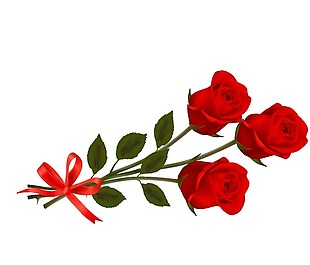红色玫瑰花朵png元素