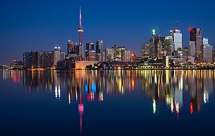 加拿大夜景高清摄影图