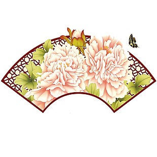 粉色牡丹中国风PNG元素