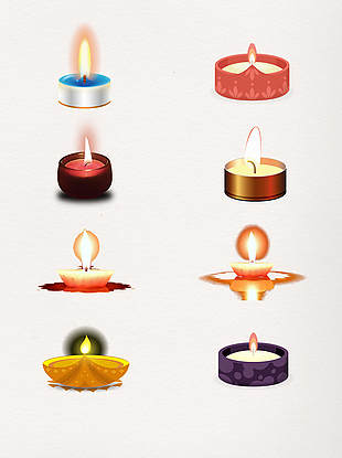 腊八节祭祀蜡烛元素