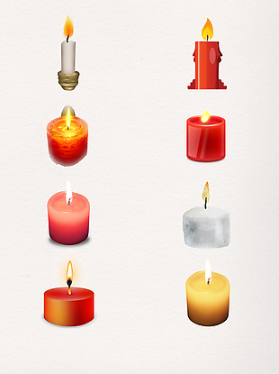 腊八节蜡烛装饰元素