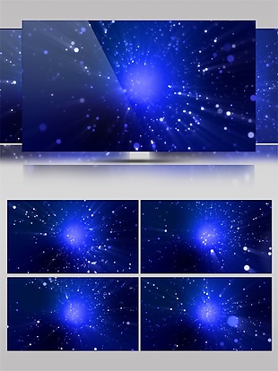 蓝色光感粒子高清视频素材
