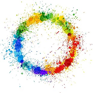 彩色圆环png元素