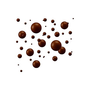 漂浮的巧克力豆png元素