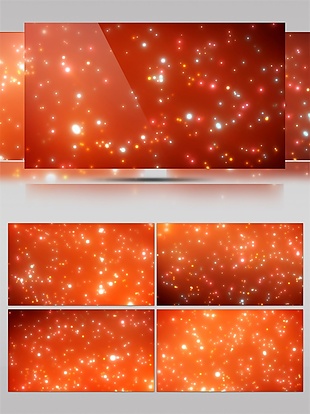 橙色星空光感粒子高清视频素材