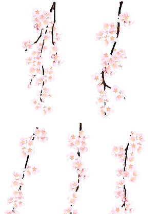清新樱花树枝装饰元素