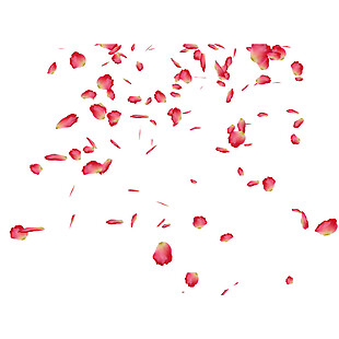 清新鲜红色花瓣樱花装饰元素