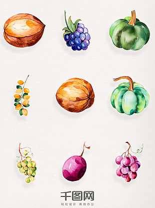 水果蔬菜卡通装饰素材透明高清合集
