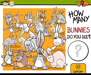 卡通可爱的兔子插画