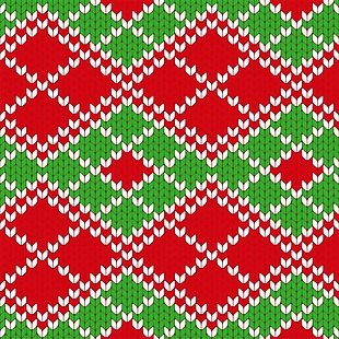 红绿方格圣诞节填充背景矢量素材
