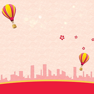 精美热气球新年主图设计