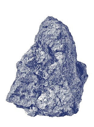 蓝色矿石岩石png元素