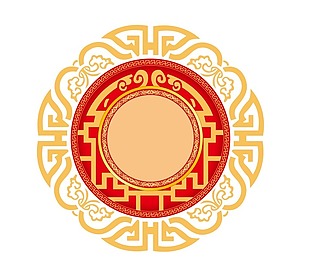 传统中国窗花png元素