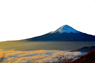雪山美景日本旅游装饰元素