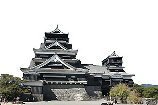 清新深灰色寺庙日本旅游装饰元素