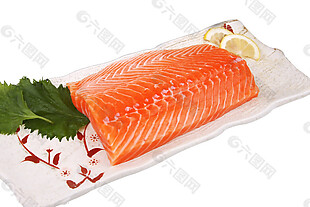 精致方形三文鱼日式料理美食产品实物