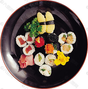 清新日式寿司料理美食产品实物