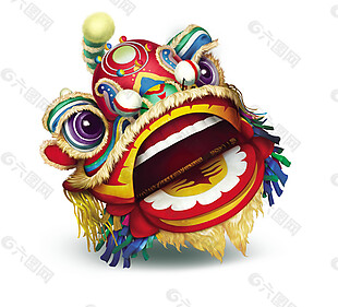 传统中式舞狮元素