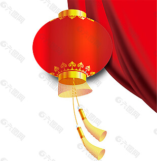 传统中式新年灯笼元素
