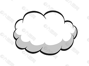 卡通白色云朵PNG元素