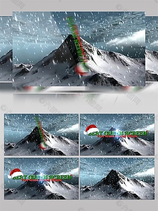 白色山丘圣诞节视频素材