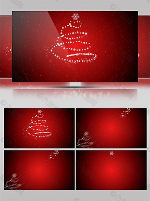红色扥光圣诞节视频素材