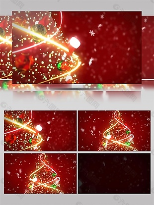 华丽灯光圣诞节视频素材