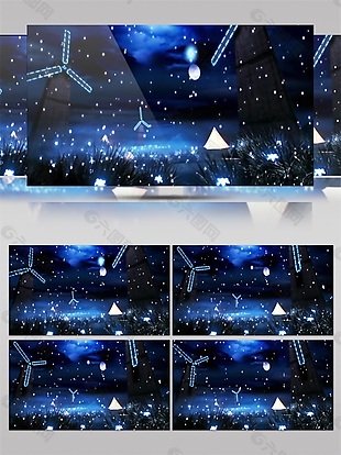 蓝色雪夜诞节视频素材