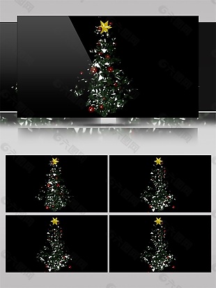 星星圣诞树圣诞节视频素材