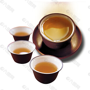 清雅深褐色茶杯产品实物