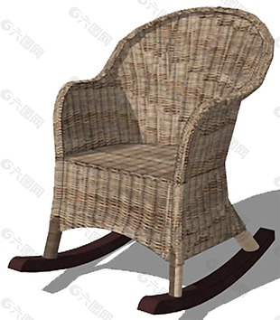 复古摇椅沙发png元素