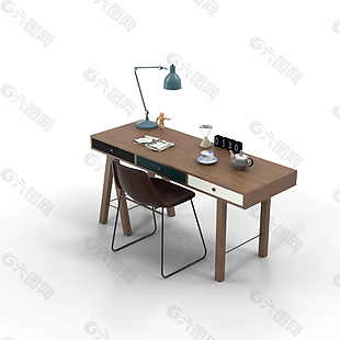 木制办公桌设计图