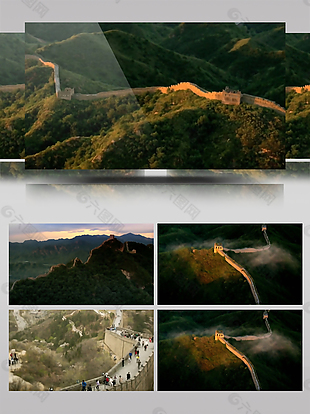 中国历史建筑文化万里长城风光景色高清视频
